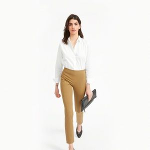 Everlane Side-Zip Stretch Cotton Pant in Ochre